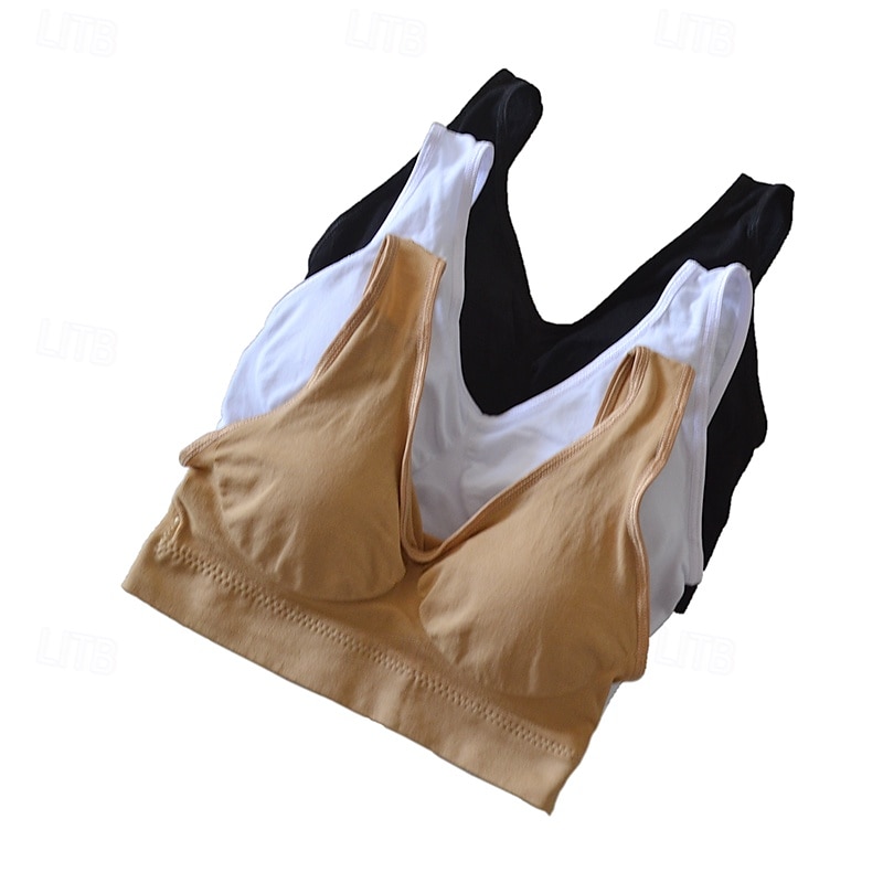 Per donna Reggiseno Intimo / Maglia Intima Top reggiseno Comodo Traspirante Resistente agli urti Imbottitura rimovibile Senza ferretto Semplice Sport Abbigliamento sportivo Rosa chiaro Blu chiaro del 2025 a $10.49 –P11