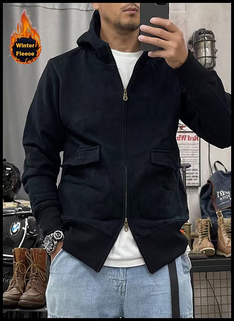 Per uomo Felpa con cappuccio Felpa con cappuccio tattica Nero Blu Cachi Grigio scuro Con cappuccio Liscio Sportivo Sport Abbigliamento di strada non-stampa Originale Essenziale Informale Inverno del 2025 a $36.99 –P4