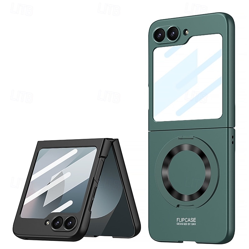 2025年 電話 ケース 用途 サムスンのギャラクシー Zフリップ7 Z Flip 4 バックカバー スタンド付き 耐衝撃 レトロ風 強化ガラス PC コレクション – $26.99 –P1