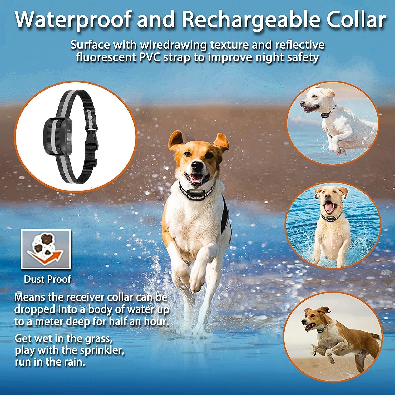 2 In 1 Outdoor Dog Pets GPS Fence & Training Collar Anti Runaway Wireless Boundary Containment Easy Setup Waterproof Rechargeabe 2025 - $136.99 –P5
