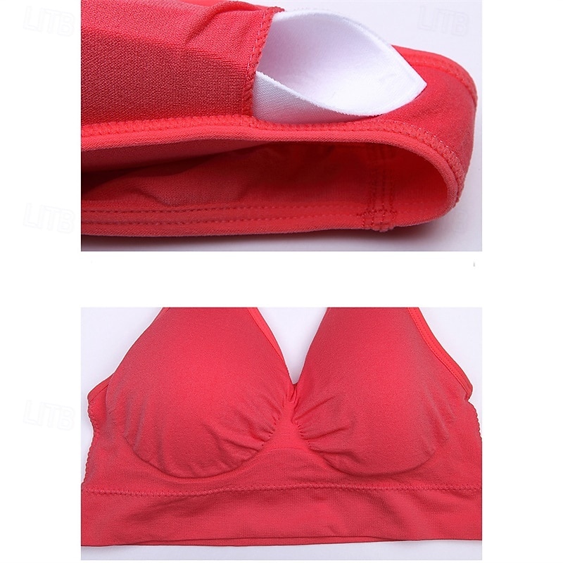 Per donna Reggiseno Intimo / Maglia Intima Top reggiseno Comodo Traspirante Resistente agli urti Imbottitura rimovibile Senza ferretto Semplice Sport Abbigliamento sportivo Rosa chiaro Blu chiaro del 2025 a $10.49 –P14
