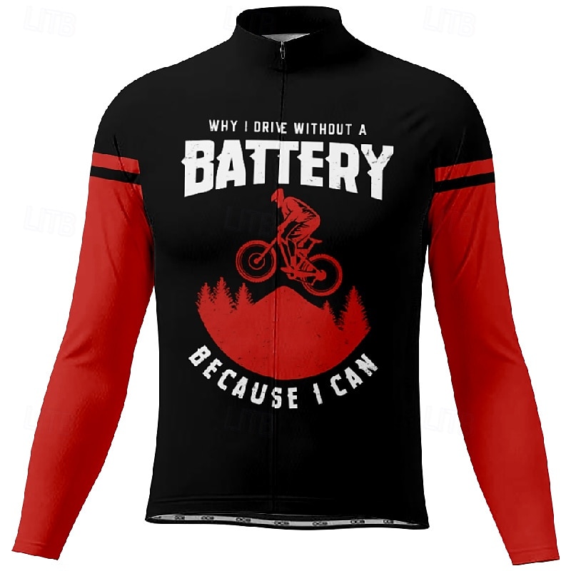Per uomo Maglia da Ciclismo Lettere & Numeri Manica Lunga Bicicletta Maglietta Maglia con 3 tasche posteriori Mountain Bike MTB Asciugatura Rapida Design Anatomico Assorbente Traspirante Gli sport del 2026 a $34.99 –P4