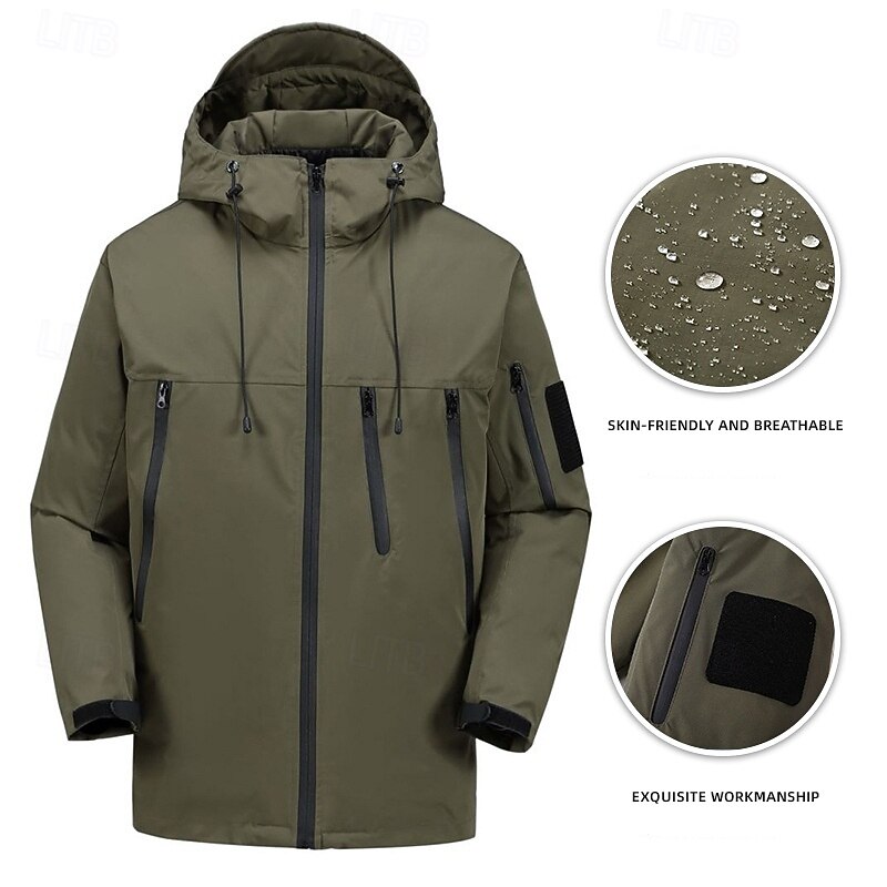 Homens Jaqueta de Trilha Ao ar livre Bloco de cor Prova-de-Água A Prova de Vento Zíper Frontal Jaqueta leve Zip Completo Campismo / Escursão / Espeleologismo Preto Verde Tropa Roxo de 2025 por $78.99 -P1