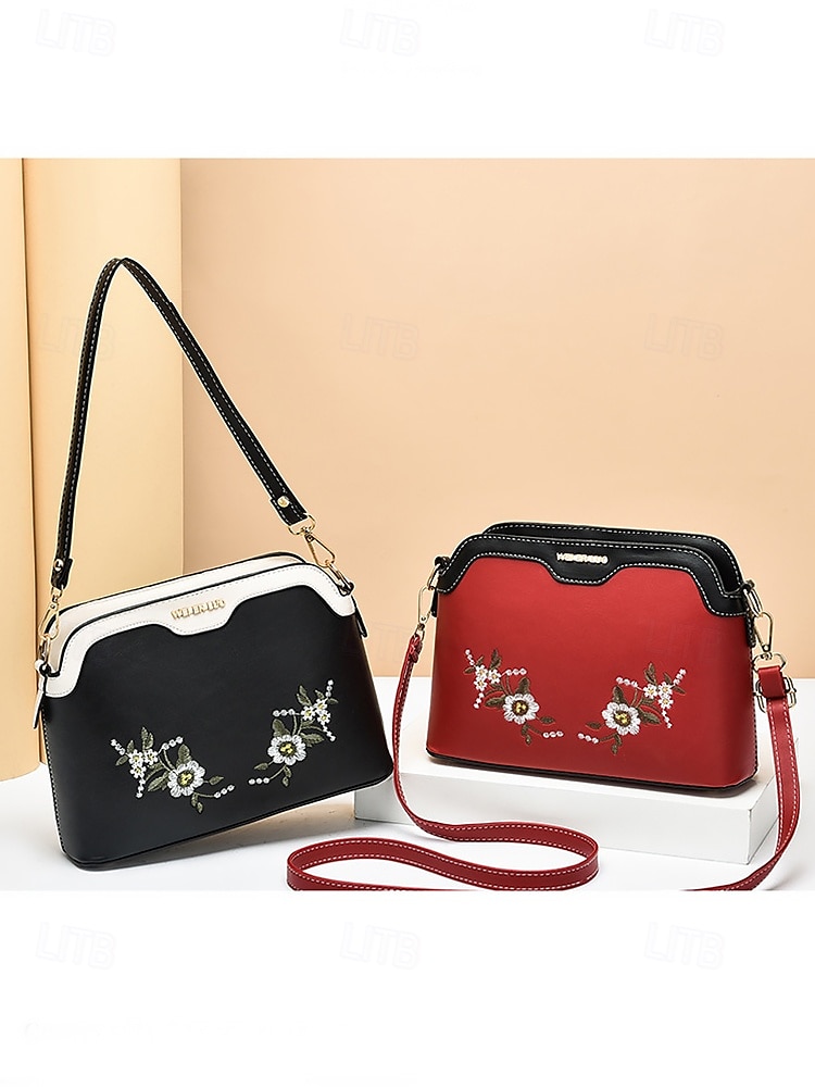 dámská květinová vyšívaná crossbody kabelka – elegantní kabelka přes rameno s nastavitelným popruhem, ideální pro běžné i formální příležitosti 2025 - $24.99 –P2