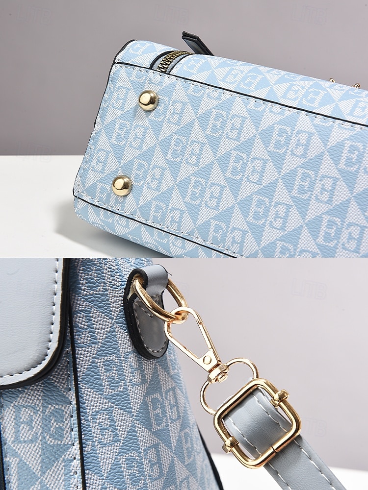 elegantní dámská béžová crossbody kabelka – luxusní monogramové provedení s přívěskem srdce a horní rukojetí 2025 - $29.99 –P8