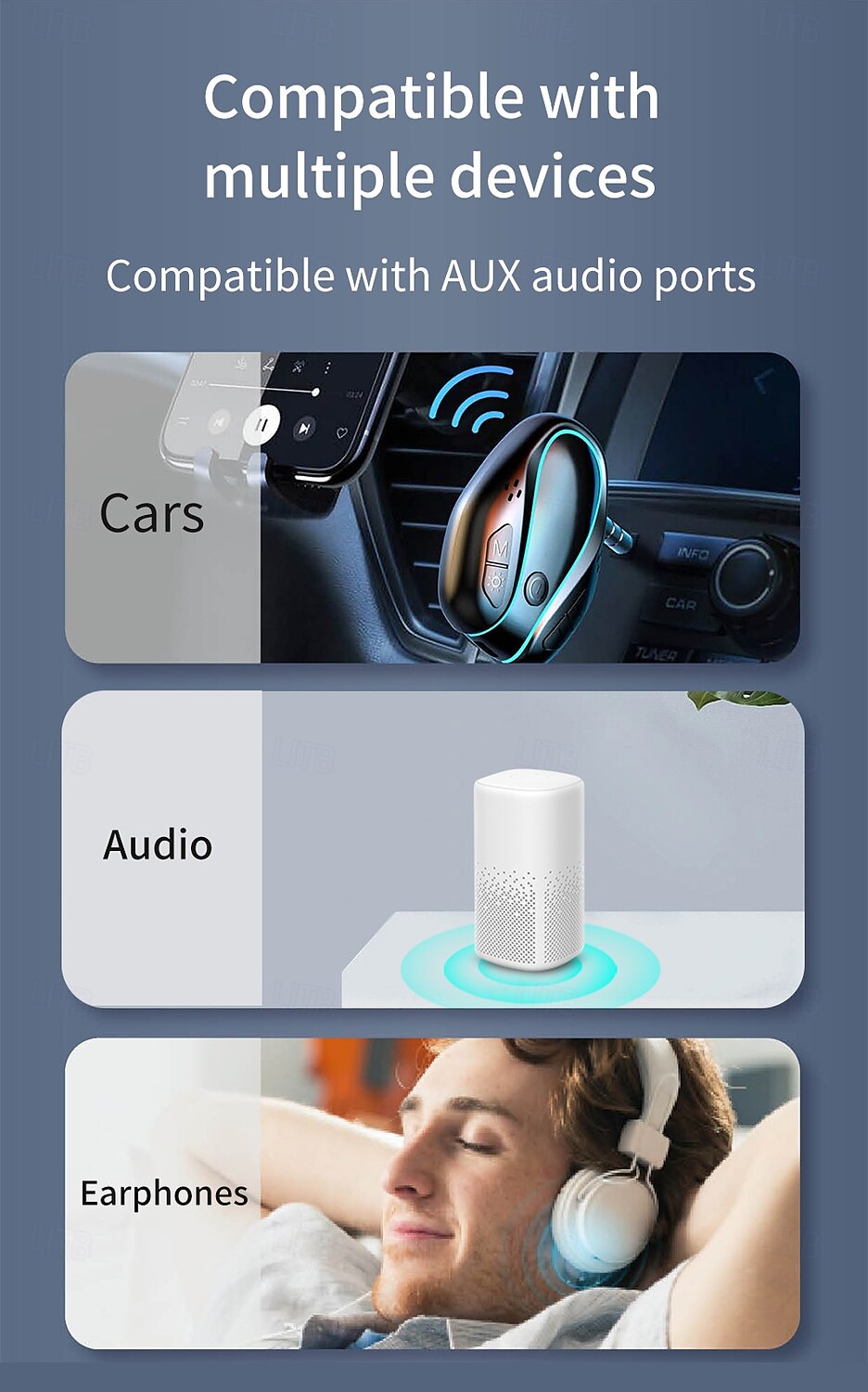 Car Bluetooth 5.0 Receiver for Car Noise Cancelling Bluetooth AUX Adapter Bluetooth Music Receiver for Home Stereo/Wired Headphones/Handsfree Calling 16 Hours Battery Life-BlackSilver 2025 - $31.99 –P14