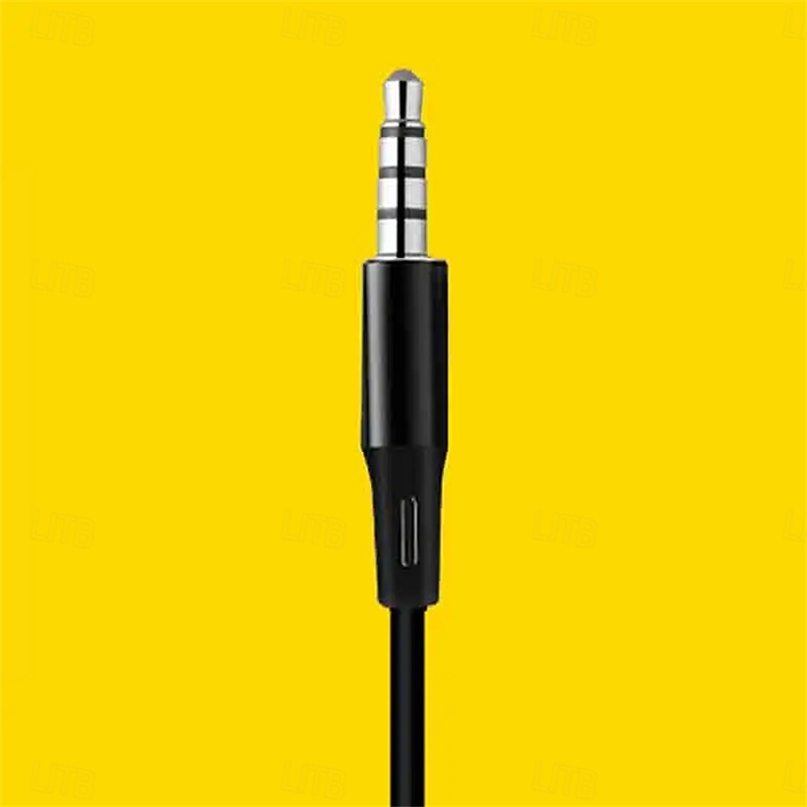 metalltrådad superbashörsnäcka 3,5 mm inbyggd mikrofon handfri brusreducering universal headset sporthörlurar 2025 - $13.99 –P4