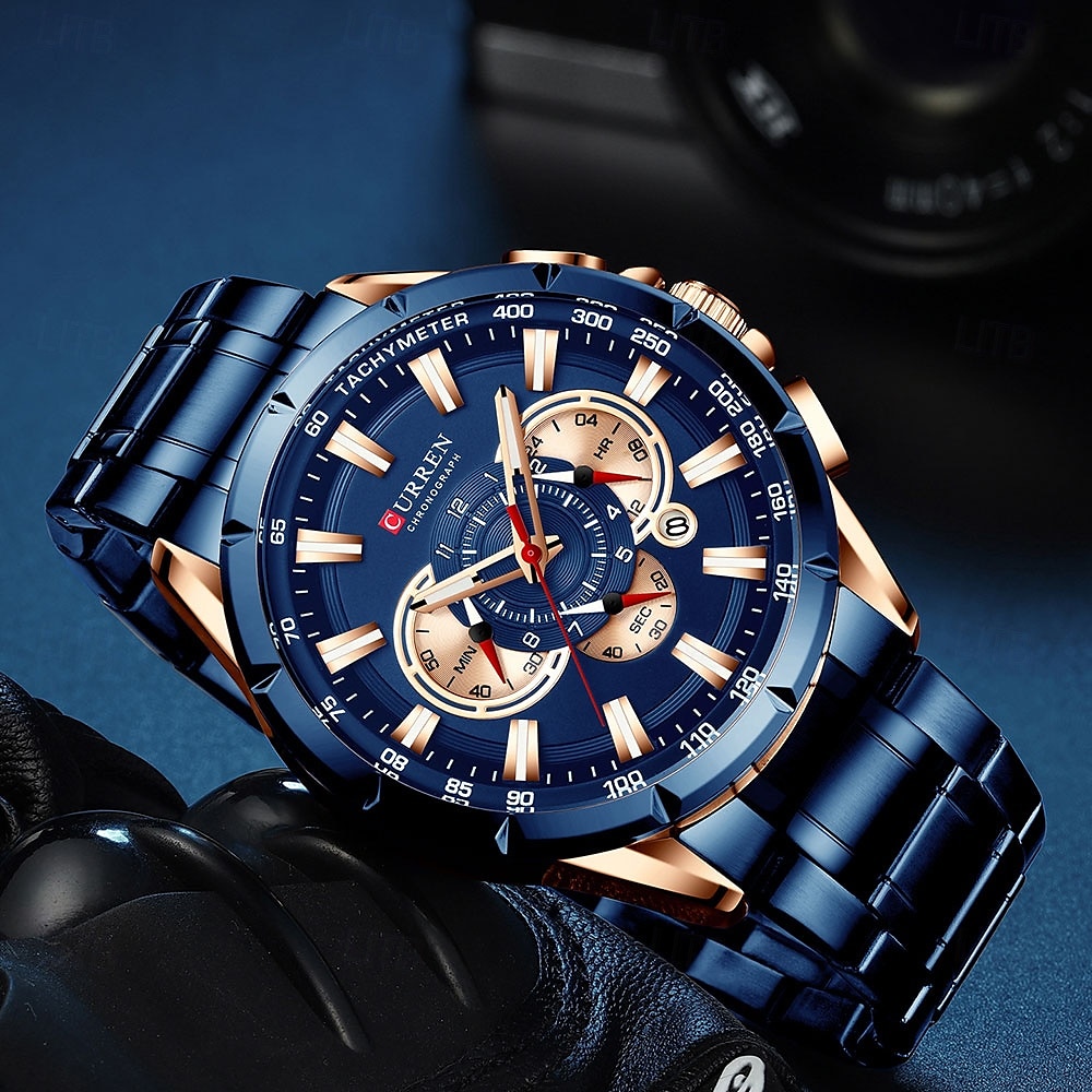 Orologio al quarzo CURREN da uomo moda outdoor orologio da polso casual luminoso calendario impermeabile orologio in acciaio del 2025 a $44.99 –P5