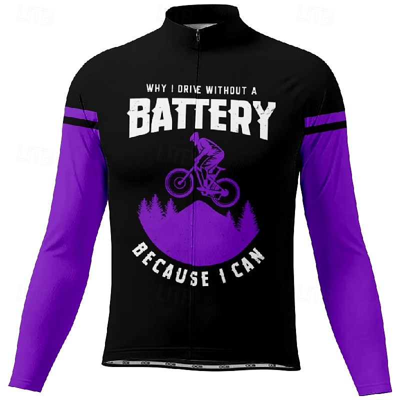 Per uomo Maglia da Ciclismo Lettere & Numeri Manica Lunga Bicicletta Maglietta Maglia con 3 tasche posteriori Mountain Bike MTB Asciugatura Rapida Design Anatomico Assorbente Traspirante Gli sport del 2026 a $34.99 –P6