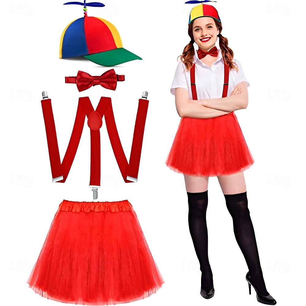 טווידל די דום תחפושת קרנבל תחפושות קוספליי תלבושות כובע הליקופטר בגדי ריקוד ילדים מבוגרים בגדי ריקוד נשים בנות קוספליי הצגה מפלגה שלב האלווין (ליל כל הקדושים) קרנבל מארדי גרא תחפושת קלה לקרנבל 2025 - $28.99 –P6