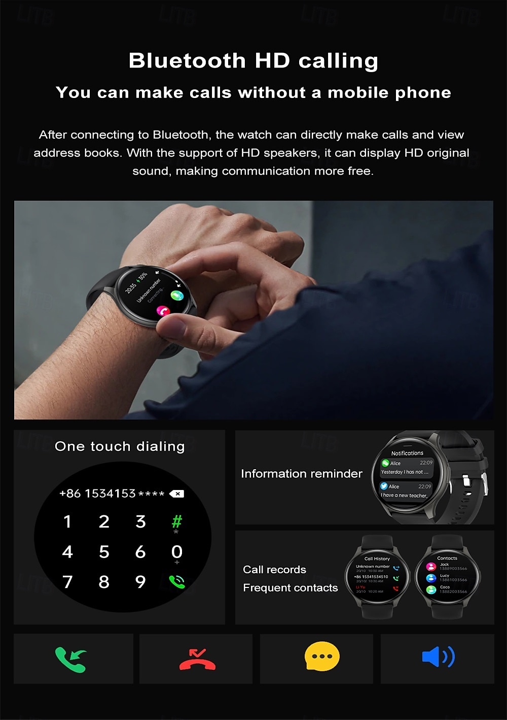 696 ZW60 Smart Watch 1.43 inch Smart Band Fitness Bracelet Bluetooth Pedometer Call Reminder Sleep Tracker Compatible with Android iOS Women Men Hands-Free Calls Message Reminder IPX-0 44mm Watch Case 2025 - $39.99 –P3