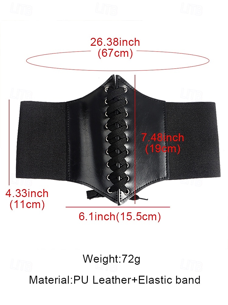 Women's Black Lace-Up Corset Belt with Red Floral Embroidery – Stylish Waist Cincher for Dresses and Blazers 2026 - $11.99 –P7