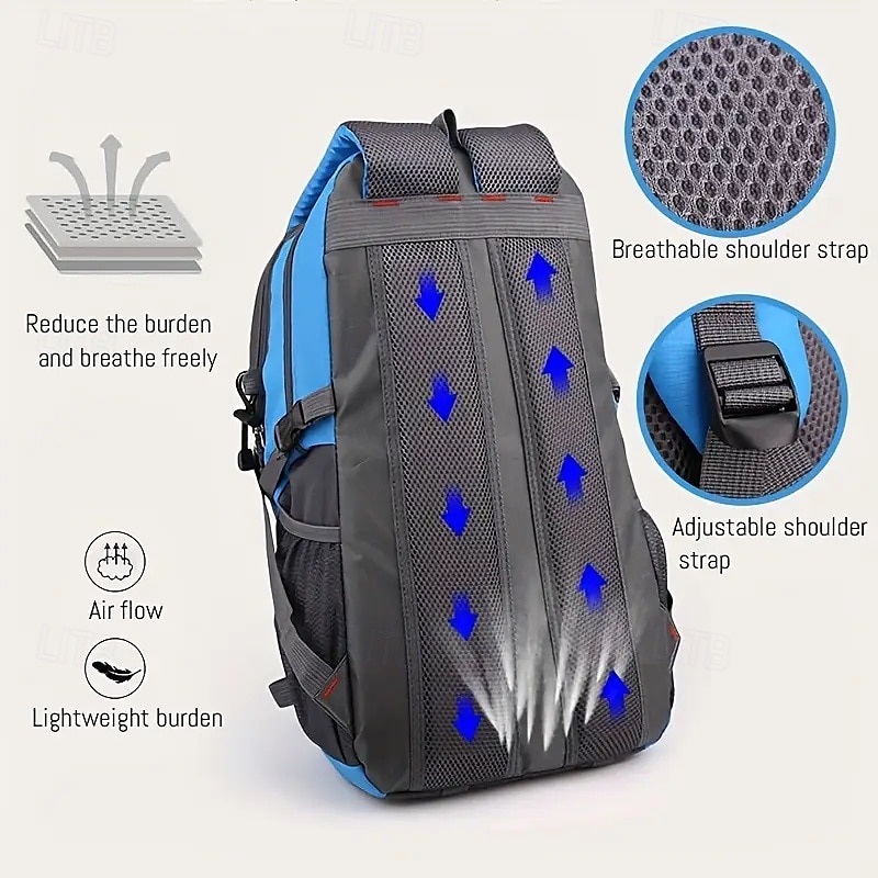 2025年 20-35 L ハイキング用デイパック リュックサック ジッパー マルチポケット - 耐久性 耐久 アウトドア ハイキング キャンピング 軍隊 ナイロン ブラック レッド ブルー  コレクション – $17.59 –P13