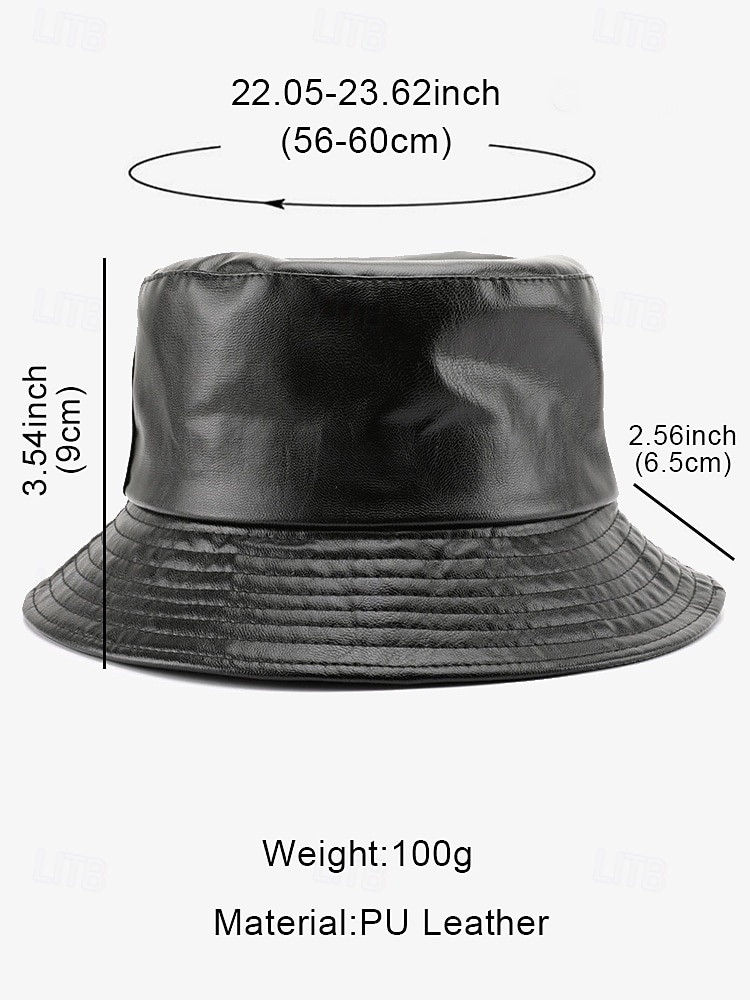 Women's Faux Leather Bucket Hat – Stylish and Versatile, Available in Multiple Colors for a Trendy Look 2025 - $14.99 –P9