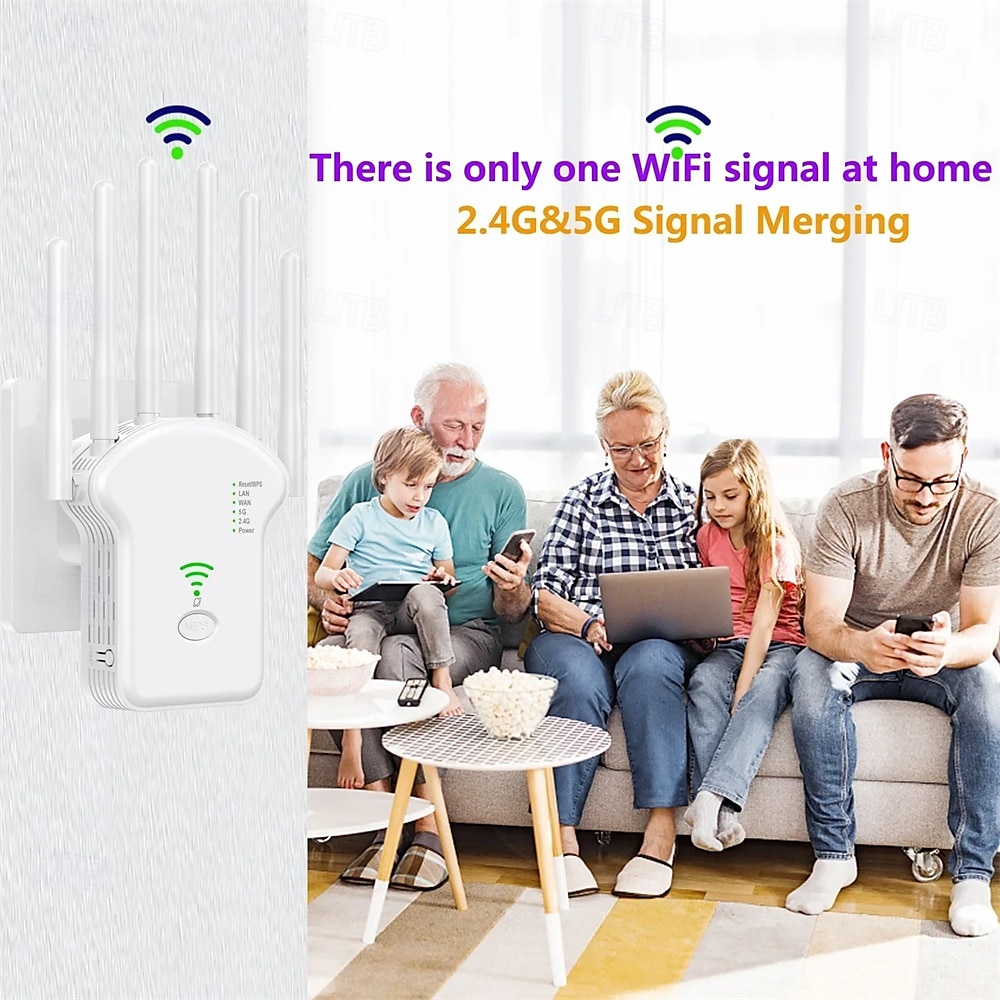 1200mbps wifi αναμεταδότης ασύρματος επαναλήπτης σήματος wifi διπλής ζώνης 2,4g 5g ενισχυτής δικτύου wps router 2025 - $38.99 –P2