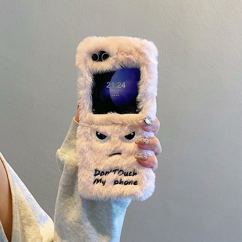 teléfono Funda Para Z Flip 6 Z Flip 5 Z Flip 4 Z Flip 3 Funda Trasera Antigolpes Retro Felpa 2025 - $18.99 –P10