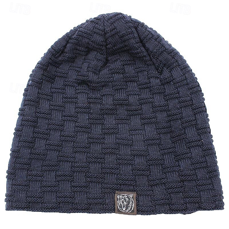 Men's Unisex Beanie Hat Winter Hats Beanies Skull Cap Knit Hat Black Wine Acrylic Fibers Knitted Cozy Daily Wear Going out Solid / Plain Color Warm 2025 - $7.99 –P10