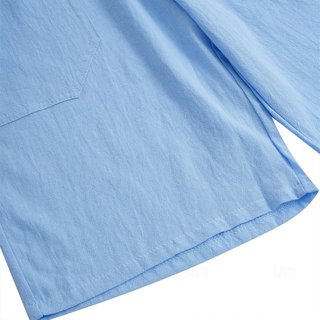 Homens Calção Shorts de linho Shorts de verão Bolsos Com Cordão Cintura elástica Tecido Conforto Respirável Curto Casual Diário Feriado Moda Estilo Clássico Preto Branco de 2025 por $17.99 –P13