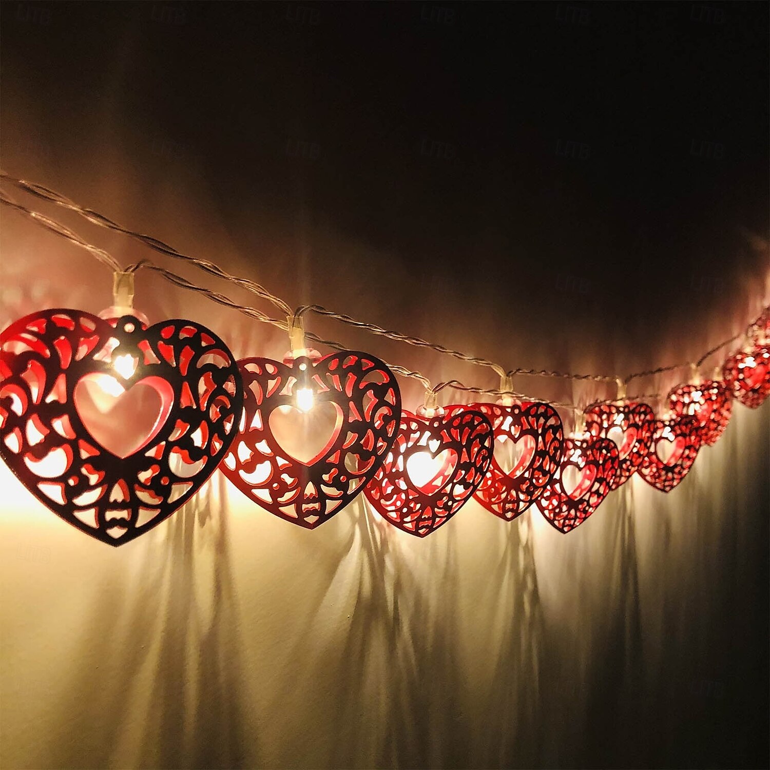 1pc Valentine's Day Love String Lights 1.65M-10Leds/3M-20Leds Battery Box USB Power Supply Valentine's Day Mother's Day Christmas New Year Indoor Atmosphere Decoration Light String 2025 - $9.49 –P3