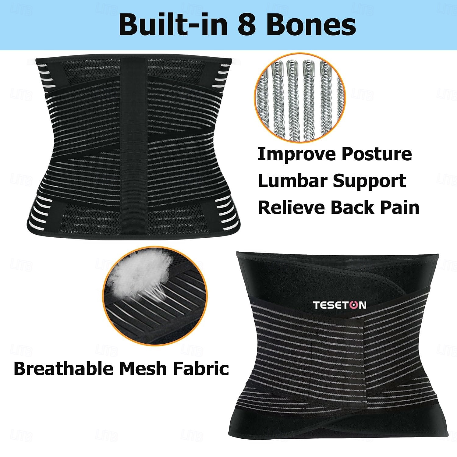 Back Brace for Men and Women, Back Support Belt Relief Lower Back Pain Herniated Disc, Sciatica, Scoliosis, Breathable Mesh, Lumbar Support Belt 2026 - $24.99 –P5