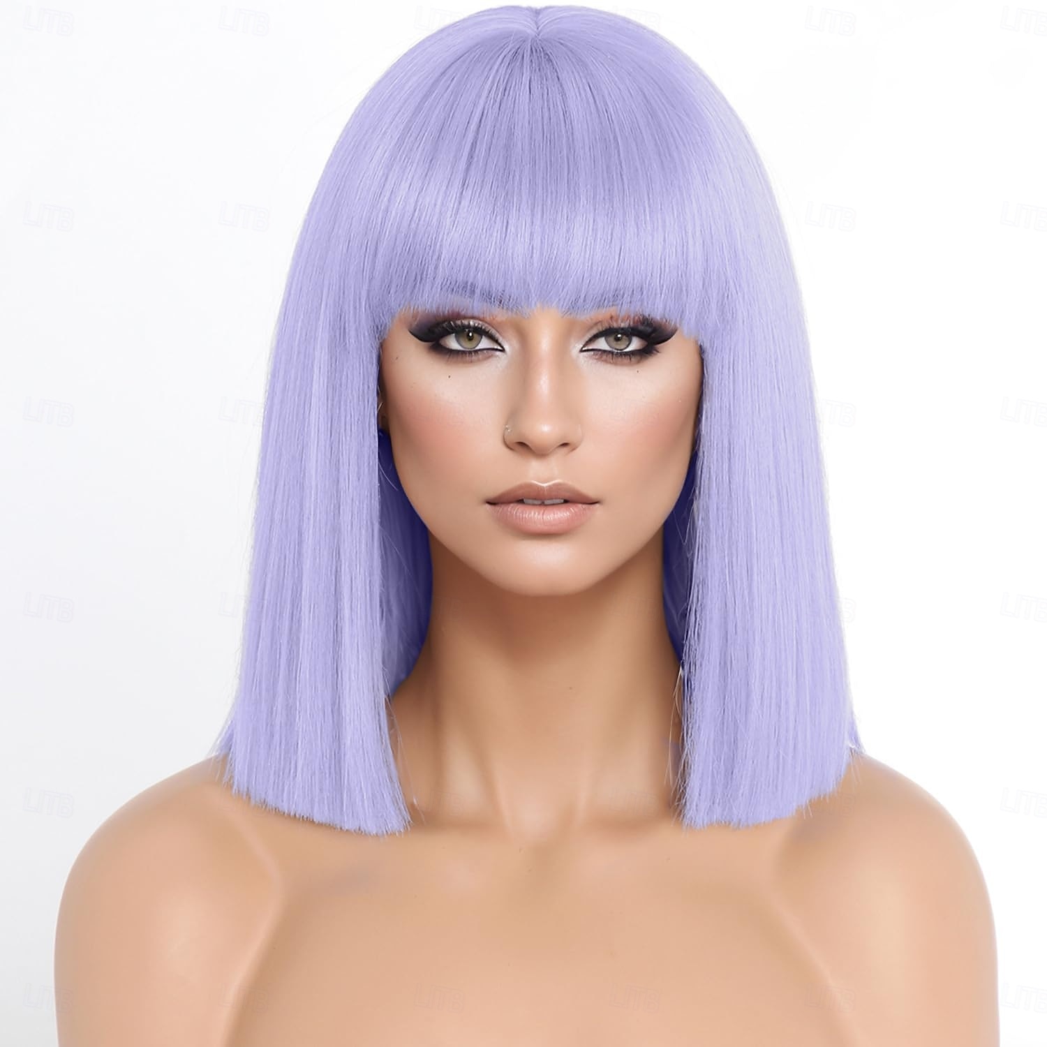 rövid bob paróka frufruval rövid egyenes bob paróka nőknek természetes megjelenésű cosplay napi parti paróka 2025 - $18.49 –P6
