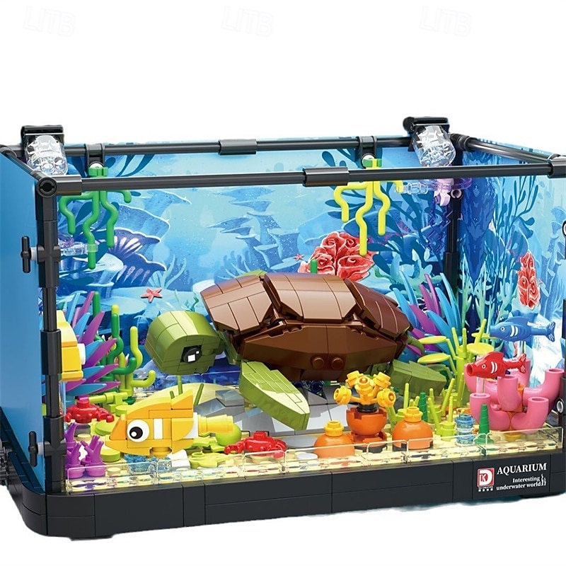Fish Tank Building Block Lighting Aquarium Building Sets for Adults and Kids Including Ocean Jellyfish Turtle Animal Building Toys for Boys Age 8-12 725pcs/753pcs 2025 - $61.99 –P3