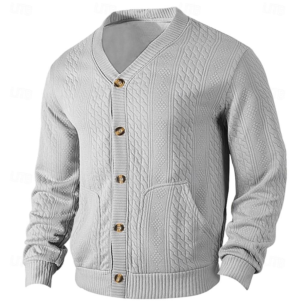 Homens Moletom Jaqueta de suor Preto Azul Marinha Cáqui Cinzento Decote V Tecido Bolsos Trabalho Desportos e Ar livre Casual Roupa de rua Básico Casual Primavera & Outono Estações Cruzadas Roupa de 2026 por $34.99 –P5