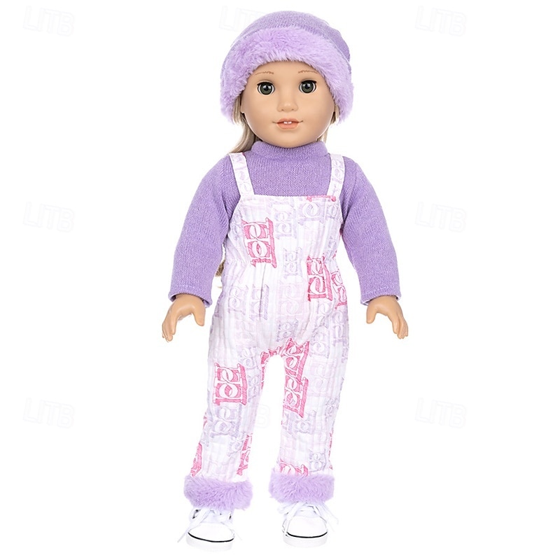 Ropa y accesorios para muñecas de 18 pulgadas, conjunto de trajes de invierno para muñecas, abrigo y pantalones para muñecas de 18 pulgadas, regalos para niñas (sin muñeca) 2025 - $22.99 –P4