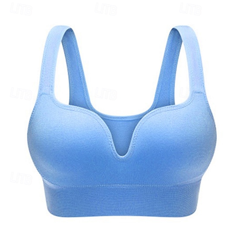 نسائي توب برا الملابس الداخلية حمالة الصدر مريح متنفس مقاومة الهزة حشوة متحركة بدون أسلاك سهل رياضة ألبسة رياضية أسود أبيض يوغا اللياقه البدنيه غير رسمي 2025 - $12.99 –P3