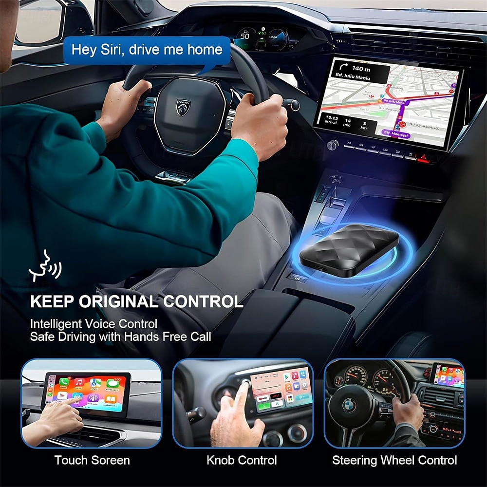vezeték nélküli carplay adapter  & android auto vezeték nélküli adapter iphone ai box streaming eszközhöz autókhoz OEM vezetékes carplay magic link carplay 2025 - $149.99 –P4
