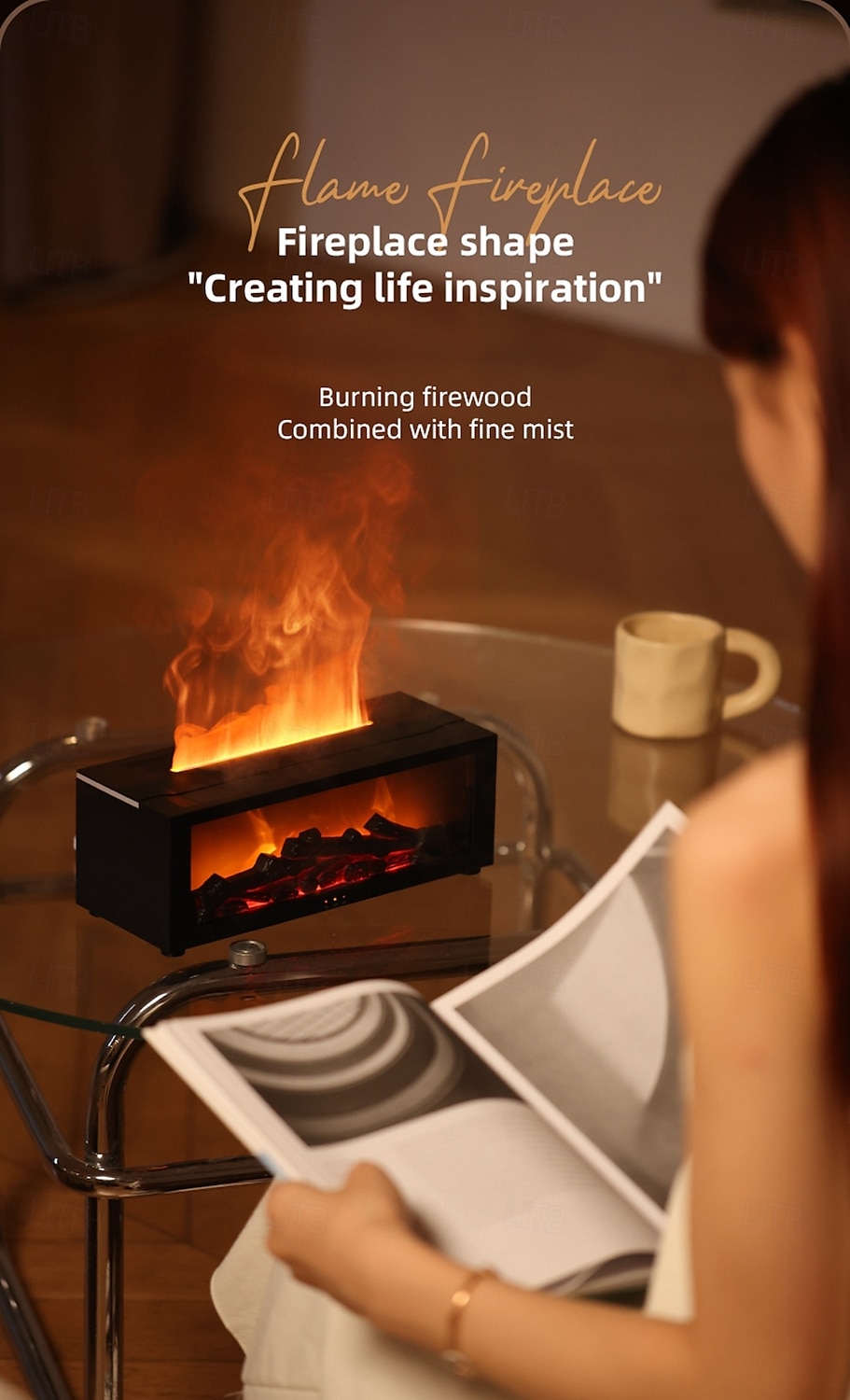 Flame Diffuser USB-Powered Simulated Flame Aroma Diffuser 7-Color Flame Oil Essential Aroma Diffuser with Remote 2025 - $42.99 –P4
