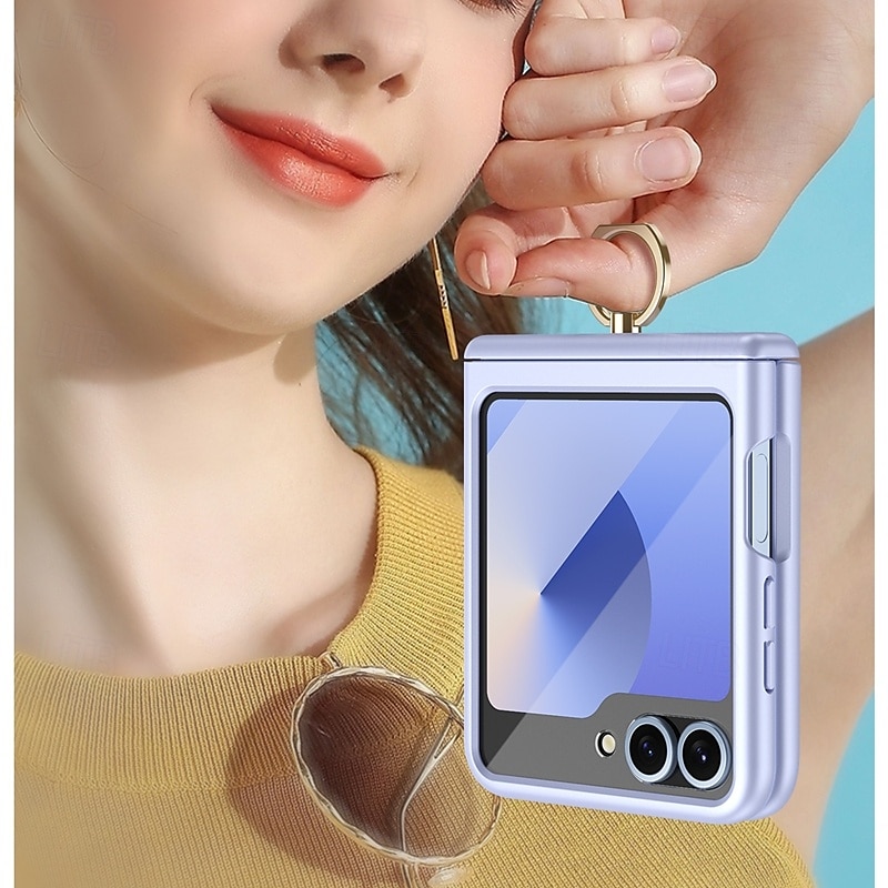 Чехол для телефона для Samsung Galaxy Z Flip 6 Z Flip 5 Задняя Обложка Кольцевой Застежка Ударопрочный Ретро PC 2025 - $23.99 –P4