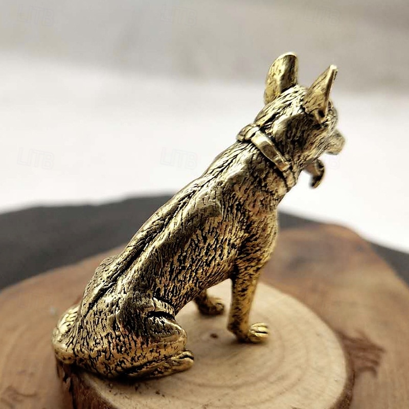 Lucky Copper Dog, Wealth Dog Ornaments, Help Transport Wealth Dog Copperware Chinese Classic Desktop Ornaments Tea Pet Copperware, Cute Aesthetic Things, Strange Things, Micro Desktop Decoration 2025 - $6.49 –P2