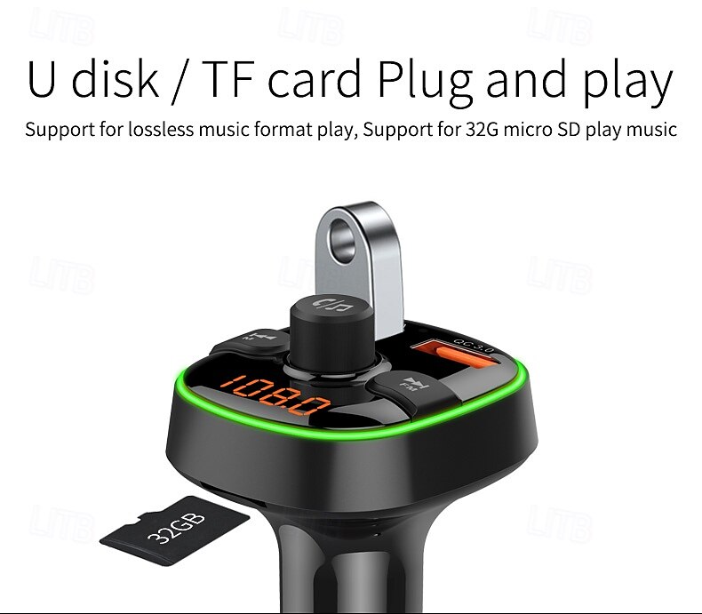 2025年 お買い得価格の売れ筋モデル FMトランスミッター 車載MP3プレーヤー ブルートゥース電話充電器 音楽ハンズフリー付き コレクション – $41.99 –P7