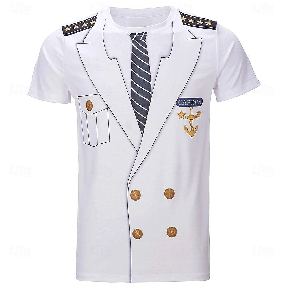 Men's Tuxedo Costume T shirt Short Sleeve T shirt 3D Print Crew Neck Shirt Exaggerated Designer Party Holiday Club White Summer Spring Clothing Apparel S M L XL XXL XXXL 2025 - $17.99 –P1