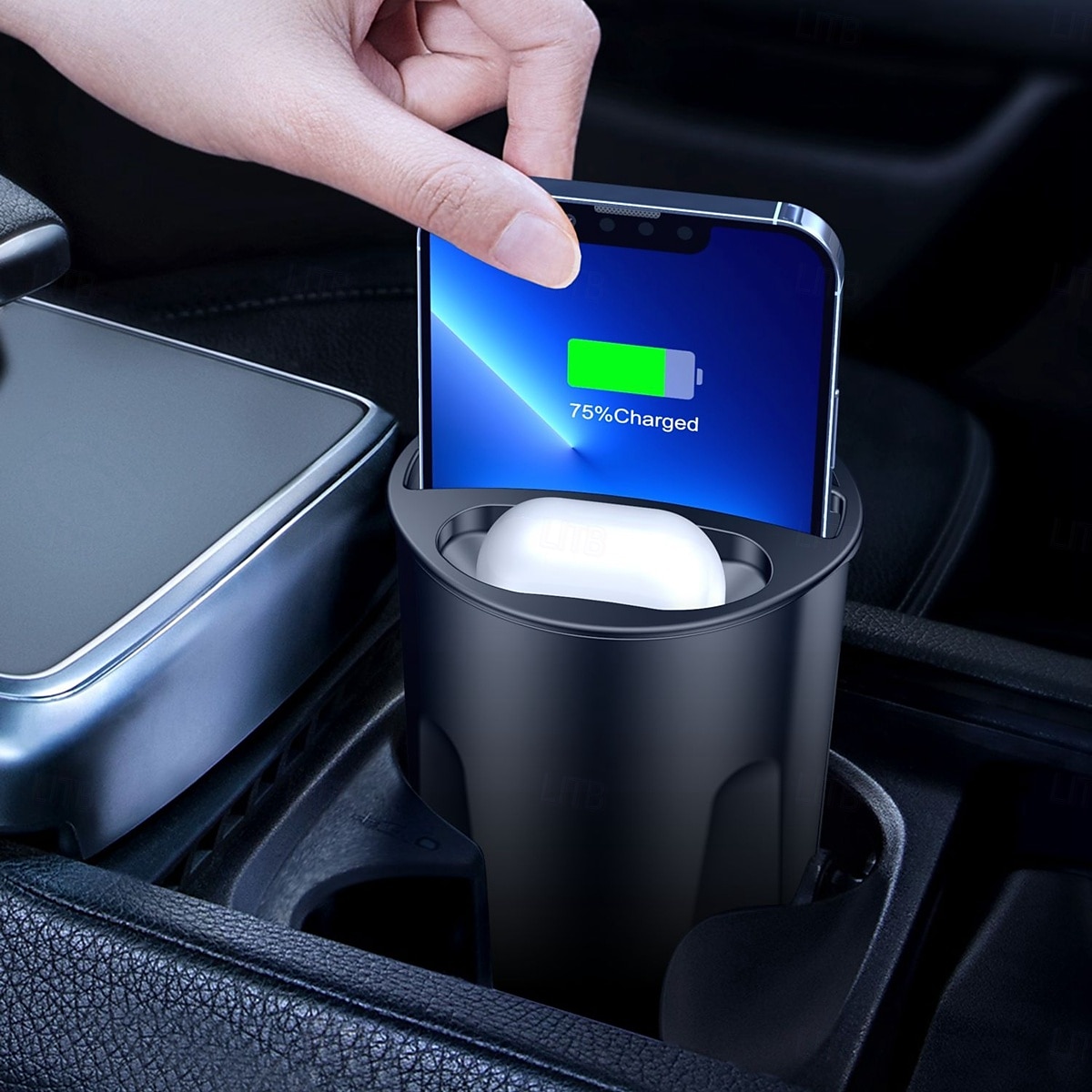 Support de chargement sans fil multifonction 4 en 1 pour téléphone Qi et Airpods 3/2/Pro, support de téléphone pour chargeur sans fil compatible avec la voiture de 2025 ? $47.99 –P3