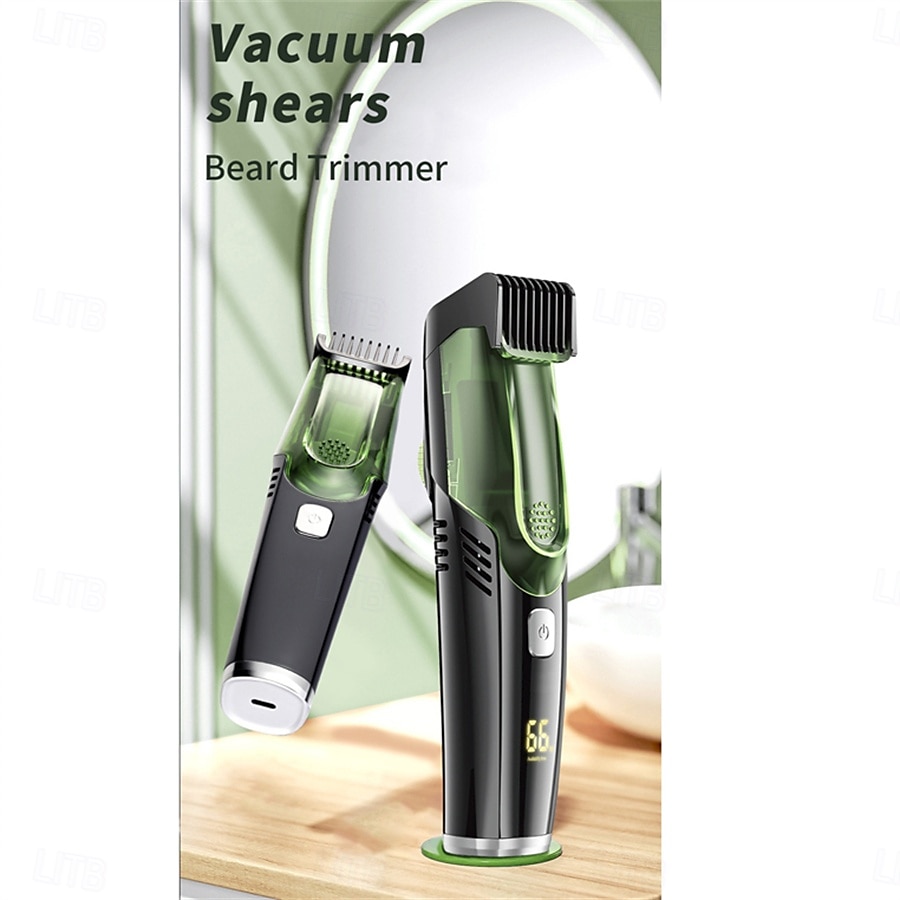 Vacuum Beard Shaver USB Rechargeable Vacuum Shaver Hair Clipper Washable Barber Hair Clipper Gifts for Men 2025 - $44.99 –P1