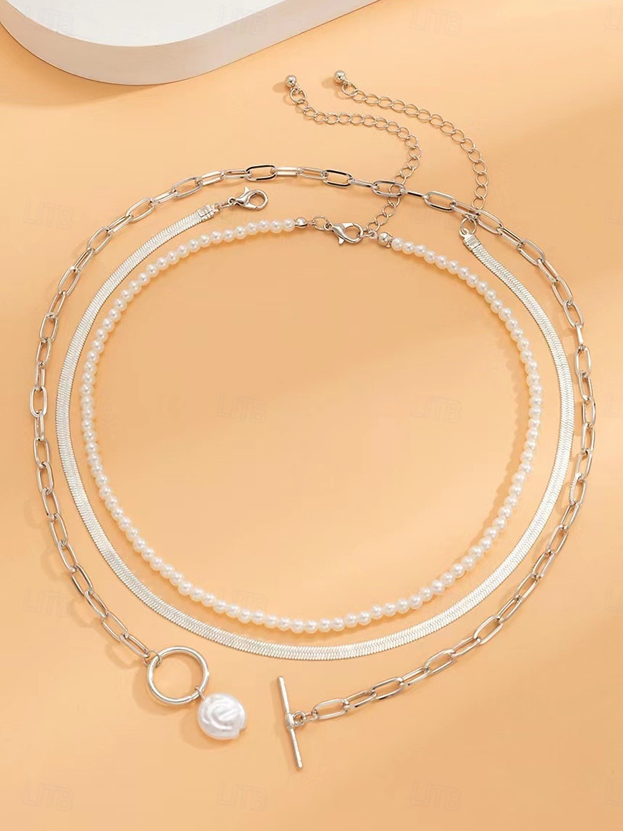 choker-kaulakoru kromi naisten punk-muoti kerroksinen epäsäännöllinen kaulakoru häihin ystävänpäiväkadulle 2026 - $11.99 –P3