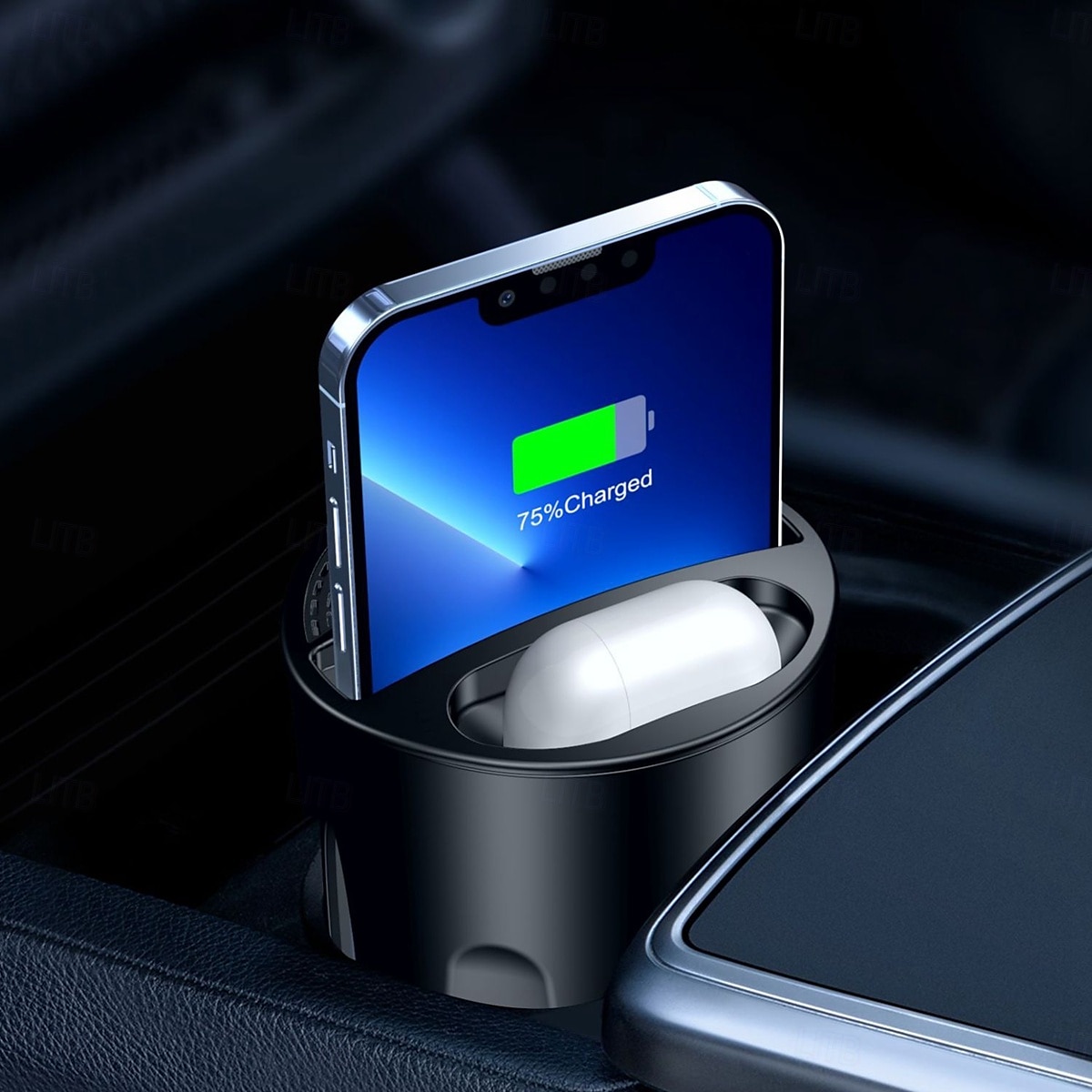 Support de chargement sans fil multifonction 4 en 1 pour téléphone Qi et Airpods 3/2/Pro, support de téléphone pour chargeur sans fil compatible avec la voiture de 2025 ? $47.99 –P6