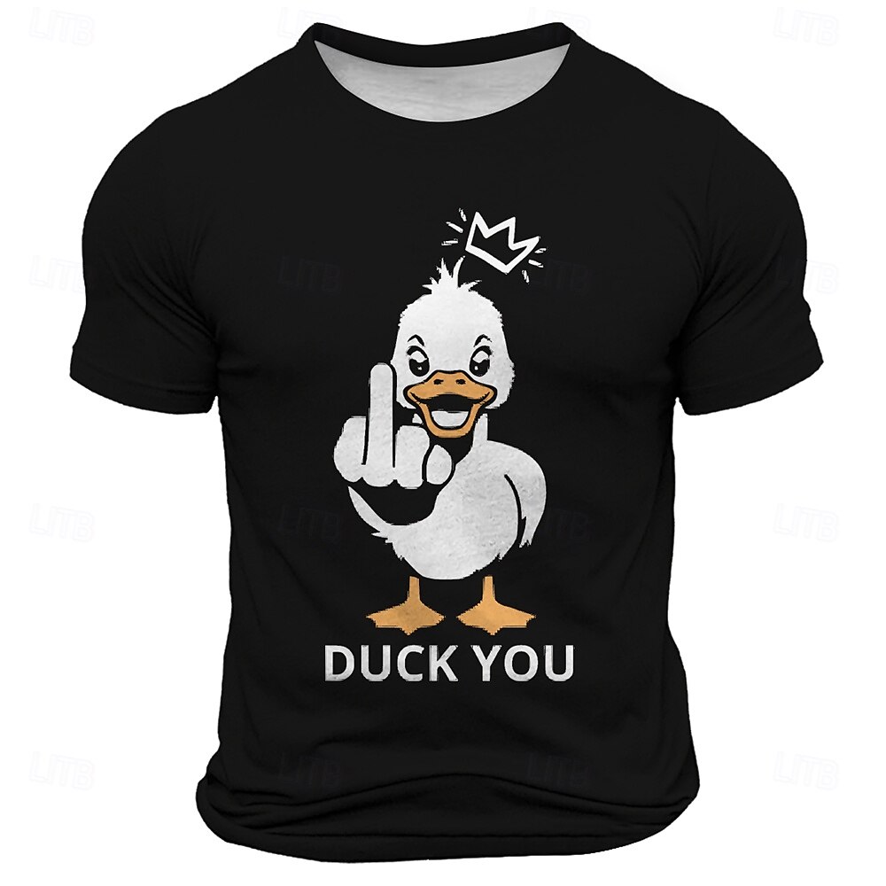 Męska Rude Offensive Śmieszna Gęś T-shirt Krótki rękaw Koszulka 3D Print Koszulka z okrągłym dekoltem Moda Codzienny Ulica Codzienny Czarny Czerwony Niebieski Lato Wiosna Odzież S M L XL XXL XXXL 2025 - $15.99 –P6