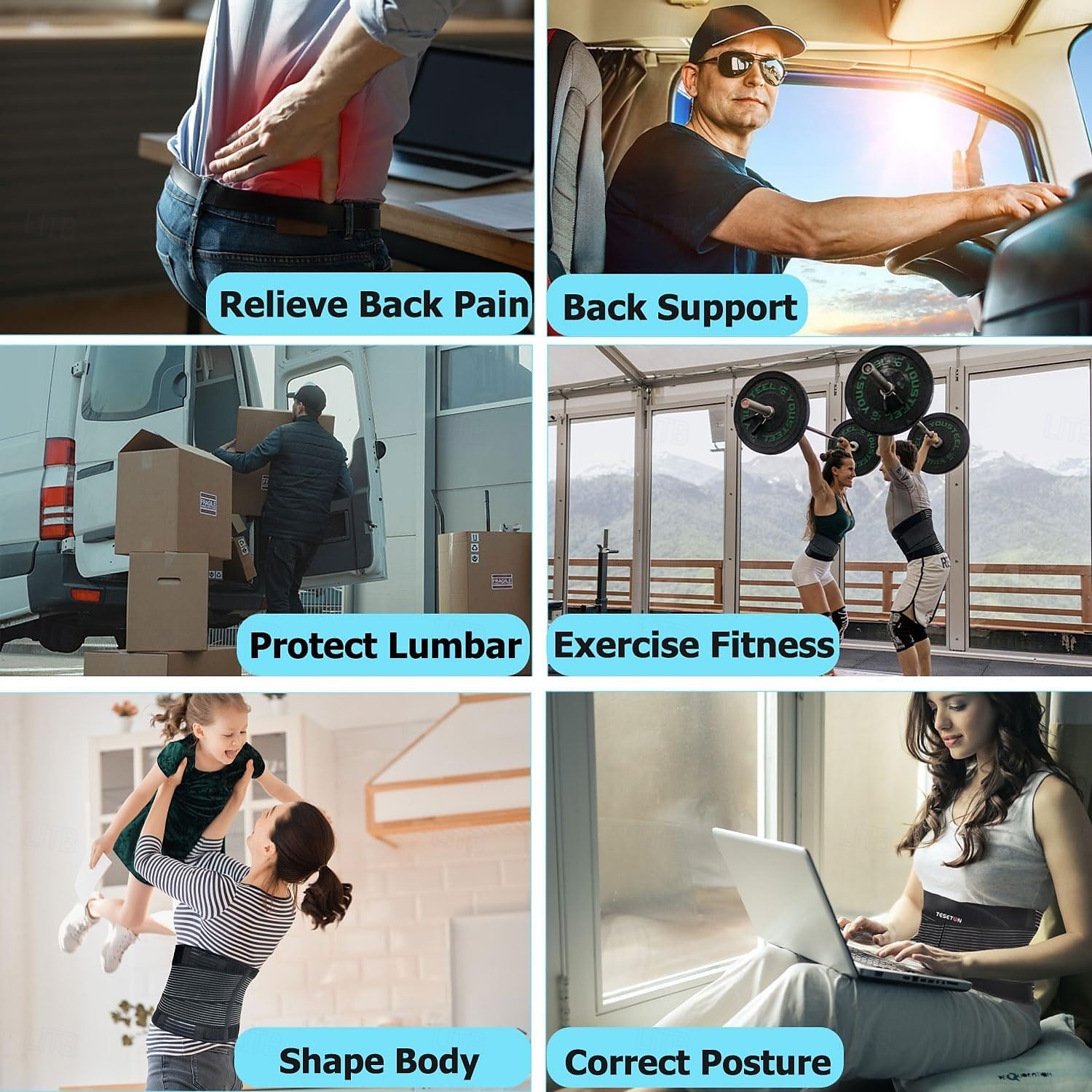 Back Brace for Men and Women, Back Support Belt Relief Lower Back Pain Herniated Disc, Sciatica, Scoliosis, Breathable Mesh, Lumbar Support Belt 2026 - $24.99 –P6