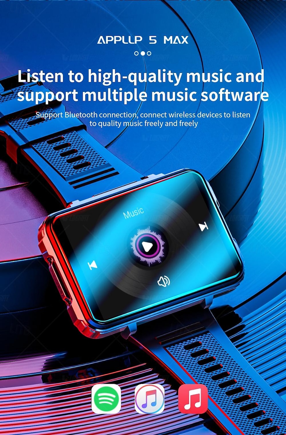 LOKMAT APPLLP 5 MAX Умные часы 2.4 дюймовый Смарт-часы-телефон 3G 4G Bluetooth Педометр Напоминание о звонке Датчик для отслеживания сна Совместим с Android iOS Женский Мужчины GPS 2025 - $231.99 –P12