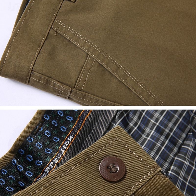 Homens Social Calças chinês Botões Bolsos Tecido Conforto Formal Festa Trabalho Moda Estilo Clássico Preto Marron Micro-Elástica de 2025 por $22.99 –P4