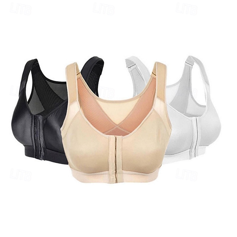 Dam Behåtopp Underkläder Behåtopp Bekväm Andningsfunktion Stötsäker Avtagbar dyna Remlös Slät Sport Sportkläder Svart Vit Yoga Kondition casual 2025 - $12.99 –P4