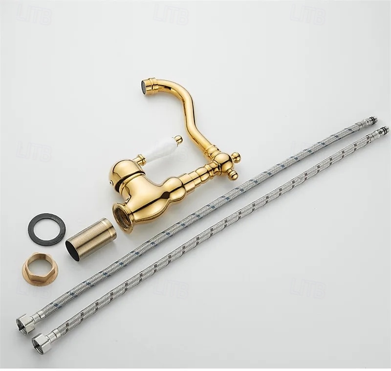 miscelatore monocomando per lavabo da bagno in ottone, rubinetti monocomando per lavabo a ponte rubinetto in ceramica, rubinetti monoforo per tubo flessibile freddo e caldo del 2025 a $80.99 –P8