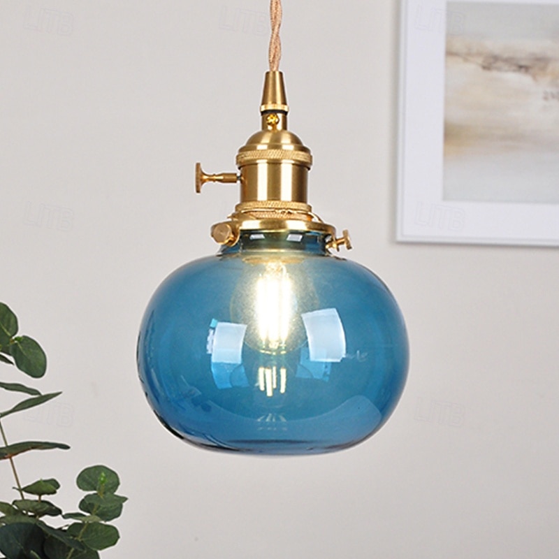 nordic ins retro atmosféra mosazné skleněné nástěnné svítidlo kreativní individuální nástěnné svícny noční 110-240v 2026 - $92.99 –P4