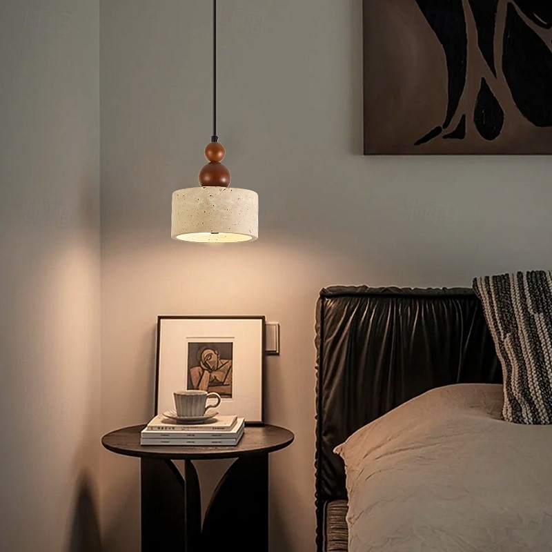 Wabi-Sabi-Pendelleuchte mit Natursteinschirm und Laternendesign, lackierte Oberflächen, moderne Pendelleuchte, 110–240 V 2025 - $132.99 -P3