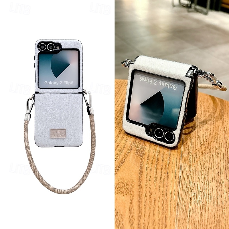 Handy Hülle Handyhüllen Für Samsung Galaxy Z Flip 6 Z Flip 5 Z Flip 4 Z Flip 3 Rückseite mit Handschlaufe Stoßresistent Retro TPU Plüsch 2025 - $18.99 –P9