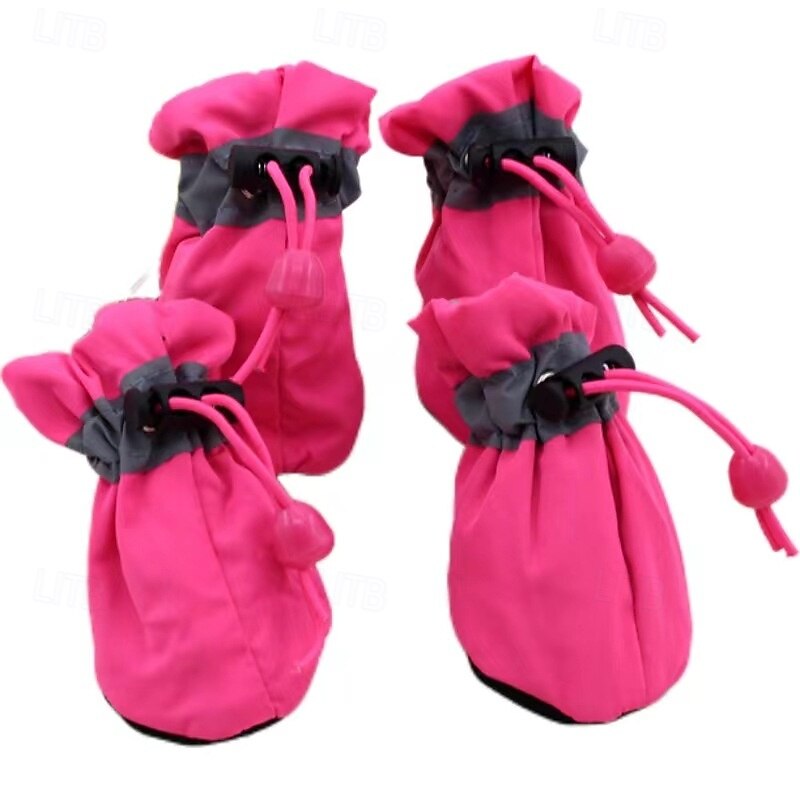 Cachorros Gatos Animais Pequenos Peludos Sapatos e Botas Botas de Chuva Anti-Escorregar Prova-de-Água Têni Cor Sólida Para animais de estimação Tecido á Prova-de-Água Preto de 2025 por $22.99 –P7
