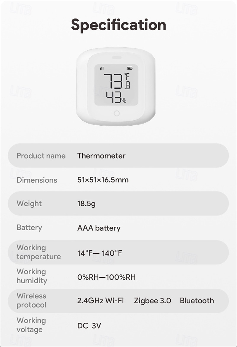 tuya smart wifi/zigbee αισθητήρας υγρασίας θερμόμετρο εσωτερικού χώρου υγρόμετρο με οθόνη lcd υποστήριξη alex google home 2025 - $23.99 –P8